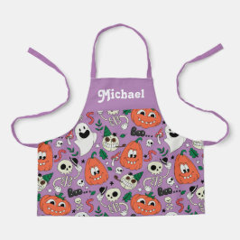 パーソナライズされたハロウィン子供へエプロン エプロン