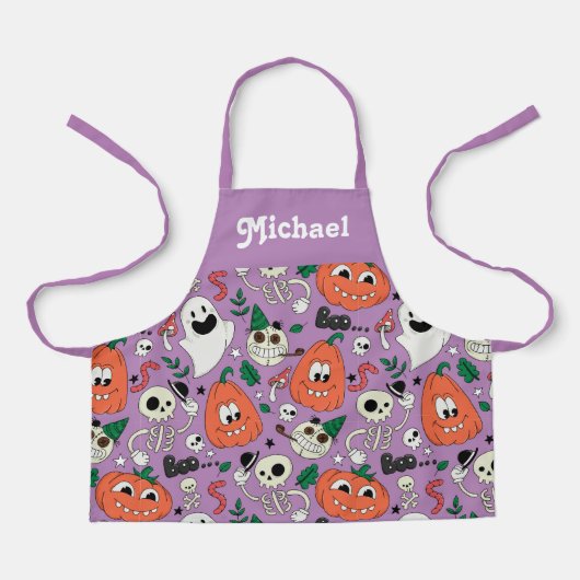 パーソナライズされたハロウィン子供へエプロン エプロン (正面)