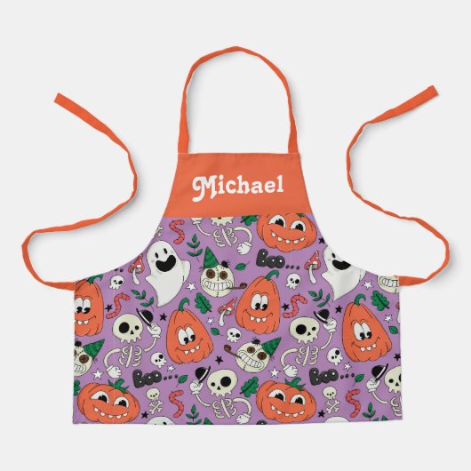 パーソナライズされたハロウィン子供へエプロン エプロン (正面)