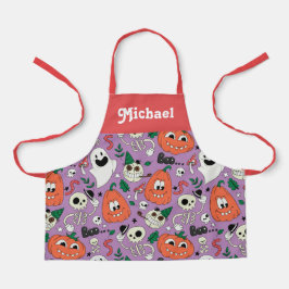 パーソナライズされたハロウィン子供へエプロン エプロン