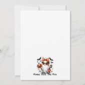 パーソナライズされたハロウィン幽霊おもしろい大人 招待状 (裏面)