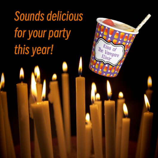 パーソナライズされたハロウィン熱狂するキャンディーコーン 紙コップ