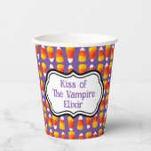 パーソナライズされたハロウィン熱狂するキャンディーコーン 紙コップ (正面)