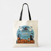パーソナライズされたハロウィン – オリビア不気味ズ・ルート トートバッグ (裏面)