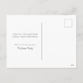 パーソナライズされたハロウィン スカル パンプキン フローラル チック シーズンポストカード (裏面)