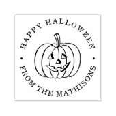 パーソナライズされたハロウィーンのカボチャのちょうちんハッピーハローウィン セルフインキングスタンプ (デザイン)
