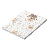 パーソナライズされたハロウィーンのテーマのパンプキン、ゴースト ノートパッド (回転)