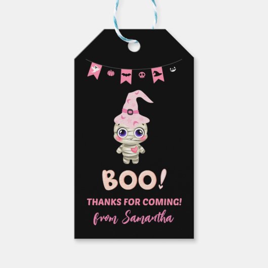 パーソナライズされたハロウィーン「Boo」感謝の気持ちを伝えるギフトタグ ギフトタグ (正面)