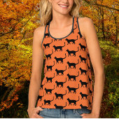 パーソナライズされたハローウィンパーティオレンジブラックキャット ペーパーコースター