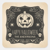パーソナライズされたハローウィンパーティ |シール スクエアシール (正面)