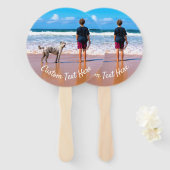 パーソナライズされたハンドファン付きカスタム文字 ハンドファン (正面&裏面)