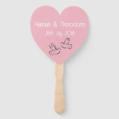 パーソナライズされたハンドファン結婚- Keepsake ハンドファン (裏面)