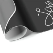 パーソナライズされたハートと花チョーク結婚ボード ラッピングペーパー (ロールコーナー)