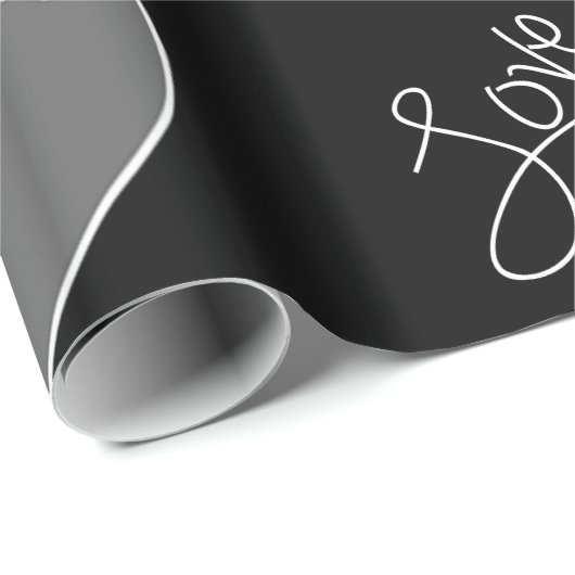 パーソナライズされたハートと花チョーク結婚ボード ラッピングペーパー (ロールコーナー)