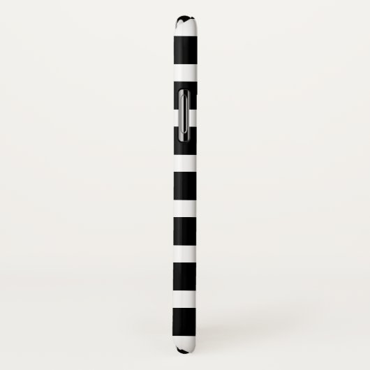 パーソナライズされたハートと黒のストライプ Case-Mate iPhoneケース (裏面/右)