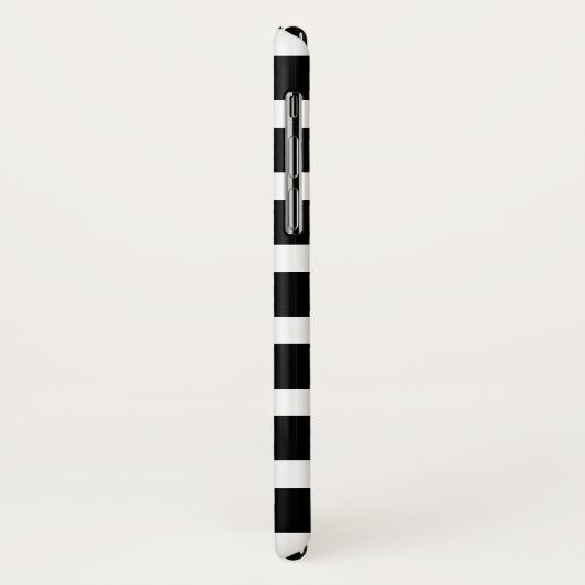 パーソナライズされたハートと黒のストライプ Case-Mate iPhoneケース (裏面/左)