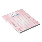 パーソナライズされたハートをテーマにしたTo-Doリスト ノートパッド (アングル)