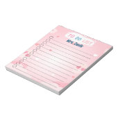 パーソナライズされたハートをテーマにしたTo-Doリスト ノートパッド (回転)