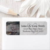 パーソナライズされたハートオングレーストーン壁 ラベル (インサイチュ)