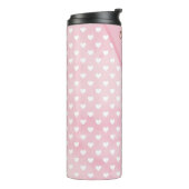 パーソナライズされたハートオンPink Thermalタンブラー タンブラー (回転左)