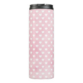パーソナライズされたハートオンPink Thermalタンブラー タンブラー (裏面)