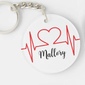 パーソナライズされたハートシンプル医療 キーホルダー