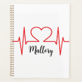 パーソナライズされたハートシンプル医療 プランナー手帳 (正面)