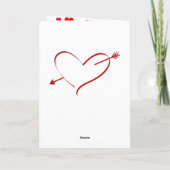 パーソナライズされたハートデザインカスタムバレンタイン写真 カード (裏面)