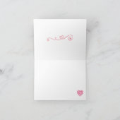 パーソナライズされたハートノートカード ノートカード (内部)