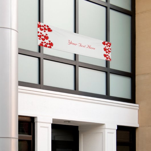 パーソナライズされたハートバナー 横断幕 (ビルの外側)