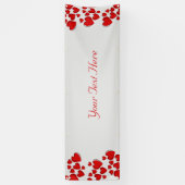 パーソナライズされたハートバナー 横断幕 (縦)