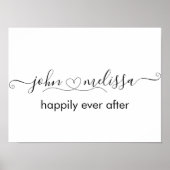 パーソナライズされたハートポスター付き名前 ポスター (正面)