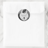 パーソナライズされたハートラブ結婚ロックの日付シール ラウンドシール (バッグ)