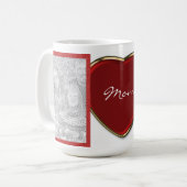 パーソナライズされたハート写真のMAGテンプレート コーヒーマグカップ (正面左)