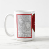 パーソナライズされたハート写真のMAGテンプレート コーヒーマグカップ (左)