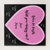 パーソナライズされたハート提案地鋸パズル ジグソーパズル (横)