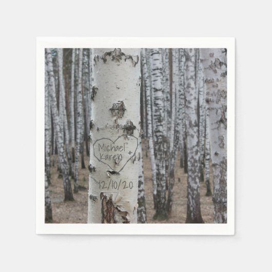 パーソナライズされたハート素朴の国名 スタンダードカクテルナプキン (正面)