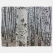 パーソナライズされたハート素朴の国名 フリースブランケット (正面(横))