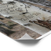 パーソナライズされたハート素朴の国名 ポスター (角)