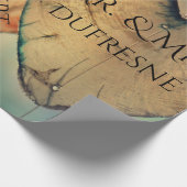 パーソナライズされたハート結婚/記念日 ラッピングペーパー (角)