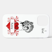 パーソナライズされたハート/シーズー(犬)Tzu Apple iPhoneケース Case-Mate iPhoneケース (裏面 (横))
