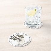 パーソナライズされたハーレクイン大ダネ結婚ズ ラウンドペーパーコースター (インサイチュ)