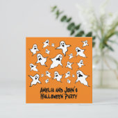 パーソナライズされたハ不気味ロウィン幽霊たちパーティーインビタ 招待状 (スタンド正面)