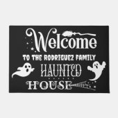 パーソナライズされたハ幽霊のよく出るウス ドアマット (正面)