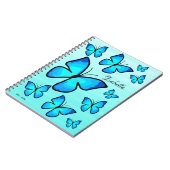 パーソナライズされたハ色彩の鮮やかウオグラデーションチョウ ノートブック (左側)