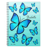 パーソナライズされたハ色彩の鮮やかウオグラデーションチョウ ノートブック (正面)