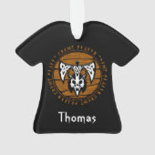 パーソナライズされたバイキングウォリアースカル オーナメント (裏面)