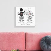 パーソナライズされたバイクもしくは自転車に乗る人バイカ結婚ーズキャンバス印刷 キャンバスプリント (インサイチュ (リビング))