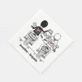 パーソナライズされたバイクもしくは自転車に乗る人バイカ結婚ーペーパーナプキン スタンダードランチョンナプキン (角)