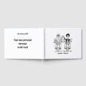 パーソナライズされたバイクもしくは自転車に乗る人バイク結婚ス ゲストブック (全面)